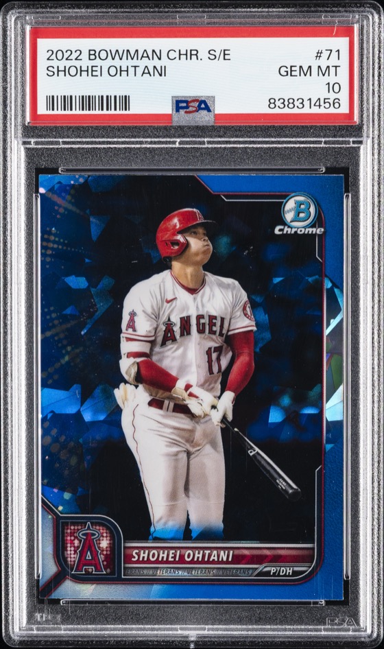 PSA 10 slab — 2022 Bowman Chrome Sapphire Shohei Ohtani #71